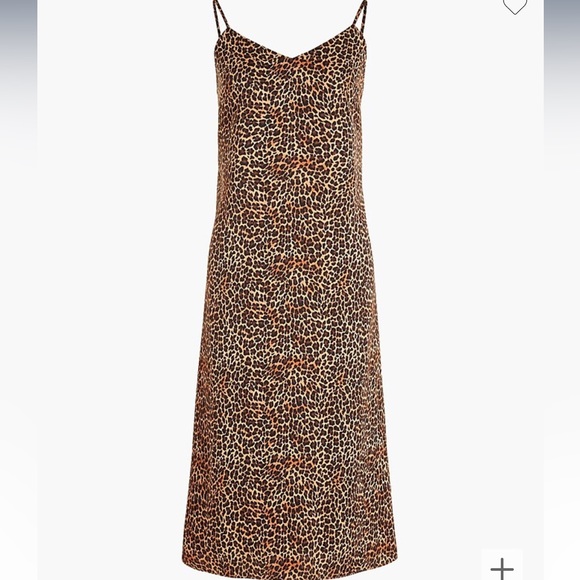 J. Crew Factory leopard print slip dress - Picture 1 of 8